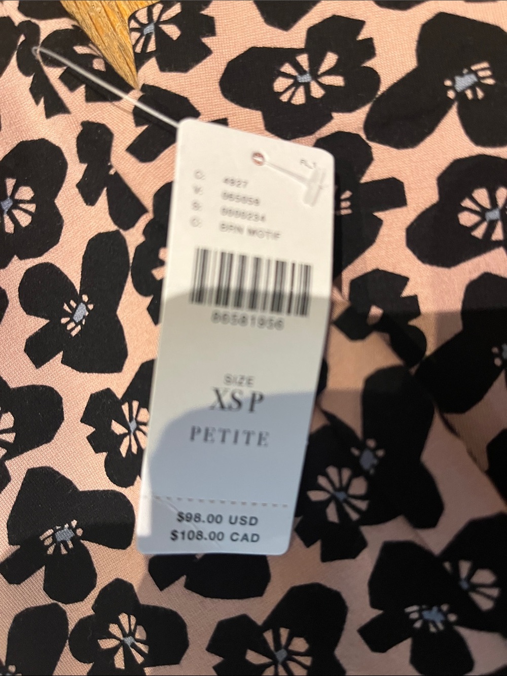 Maeve Margot pants XSP NWT brown flowers - Picture 3 of 7